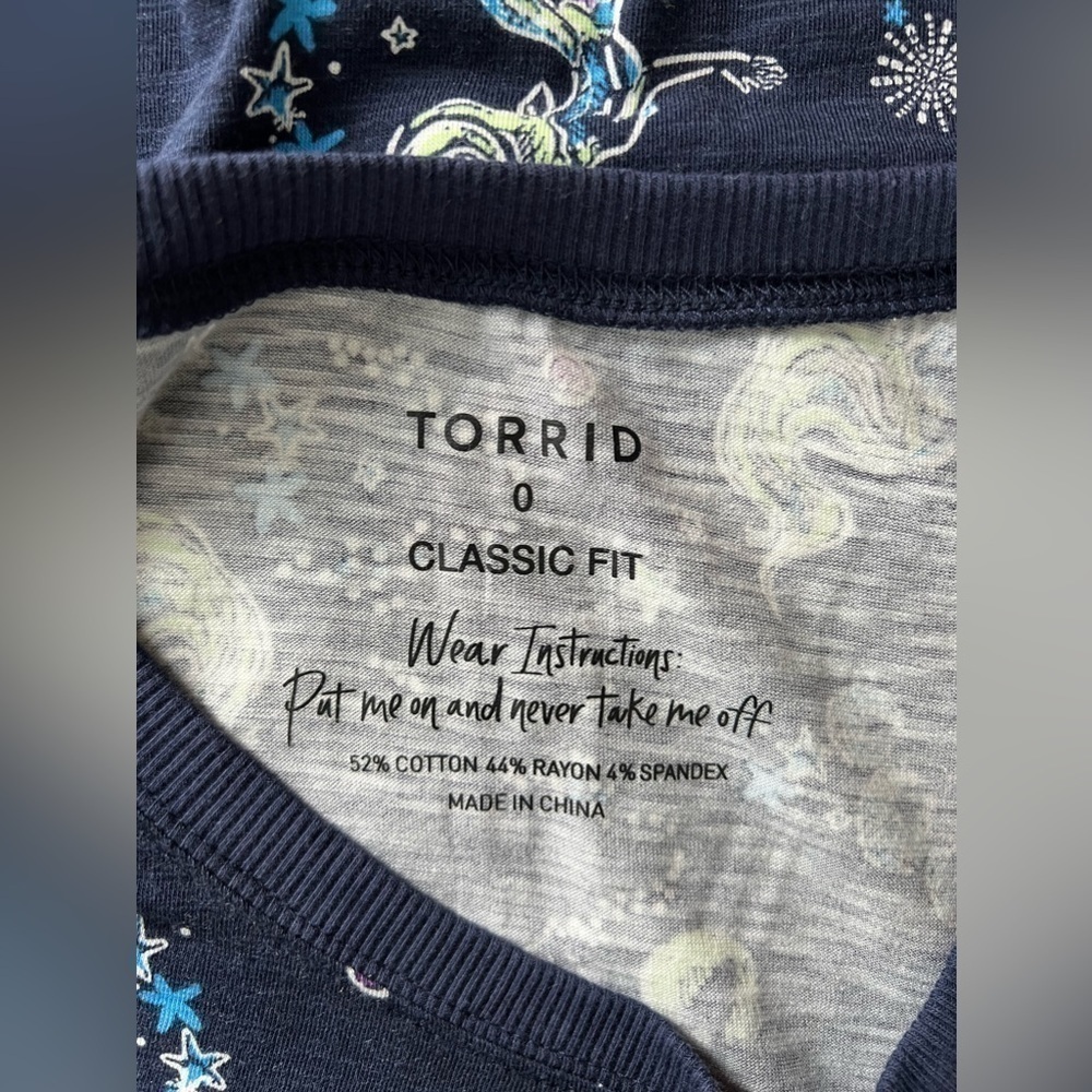 Nwt TORRID Navy Mermaid SS Vintage Tee Size 12 - Picture 8 of 14